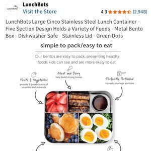 new! lunchBots 5 compartment